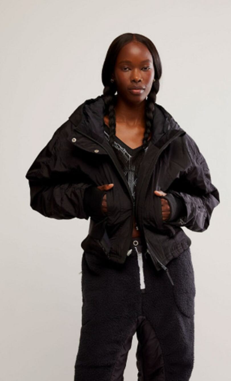 FP Movement Free People Powder Vixen Ski Jacket Black Sz Medium NWT